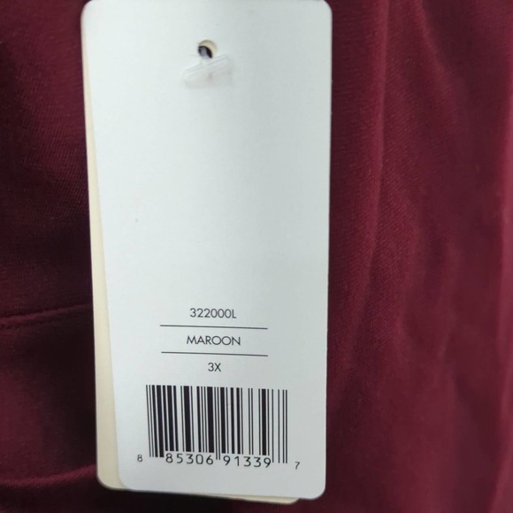 Seek No Further Womens Wrap Dress Ponte 3/4 Sleeve V-Neck Maroon Plus Size 3X - Picture 10 of 11